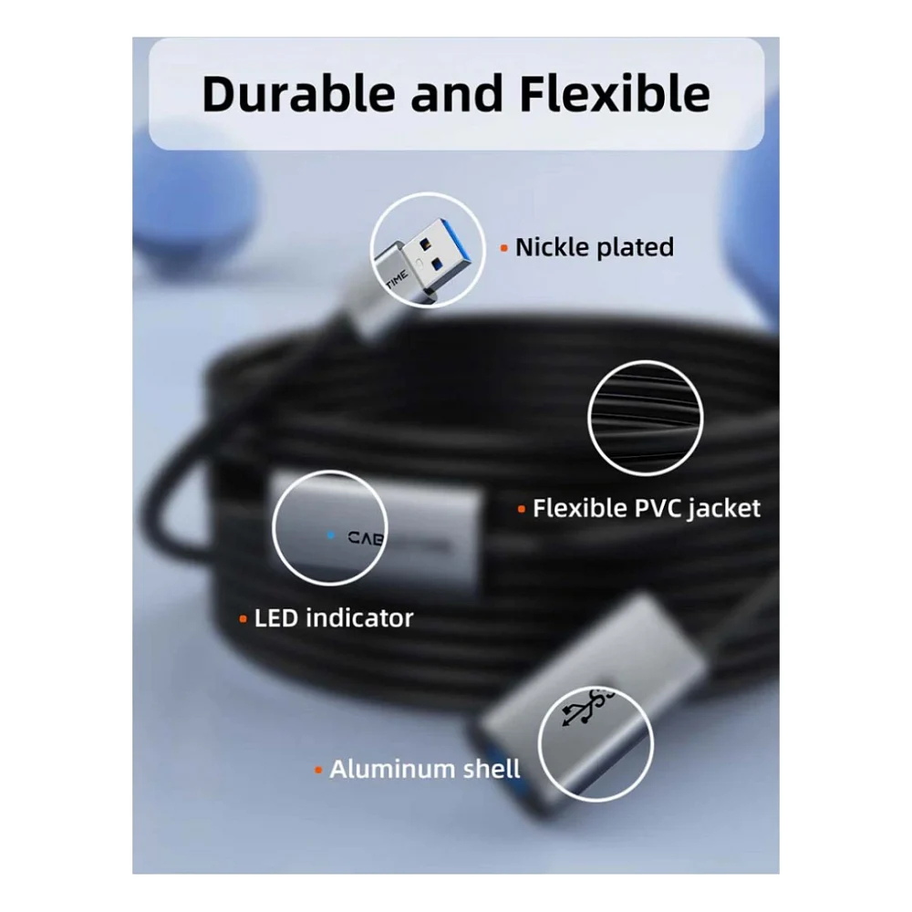 Кабель-подовжувач USB 3.0 AM/AF 20.0m active Cabletime (CA915194) — фото 7