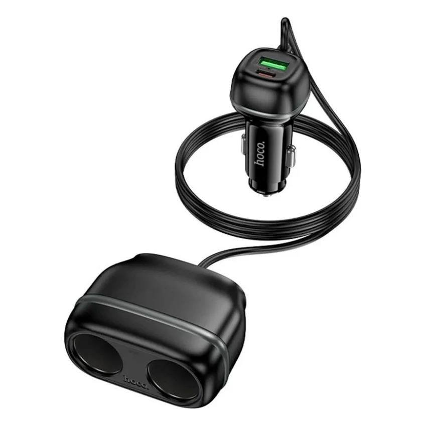 Зарядний пристрій HOCO HOCO Z59 Rank 48W dual port USB-C PD30W + USB QC3.0 Black (6942007641500)