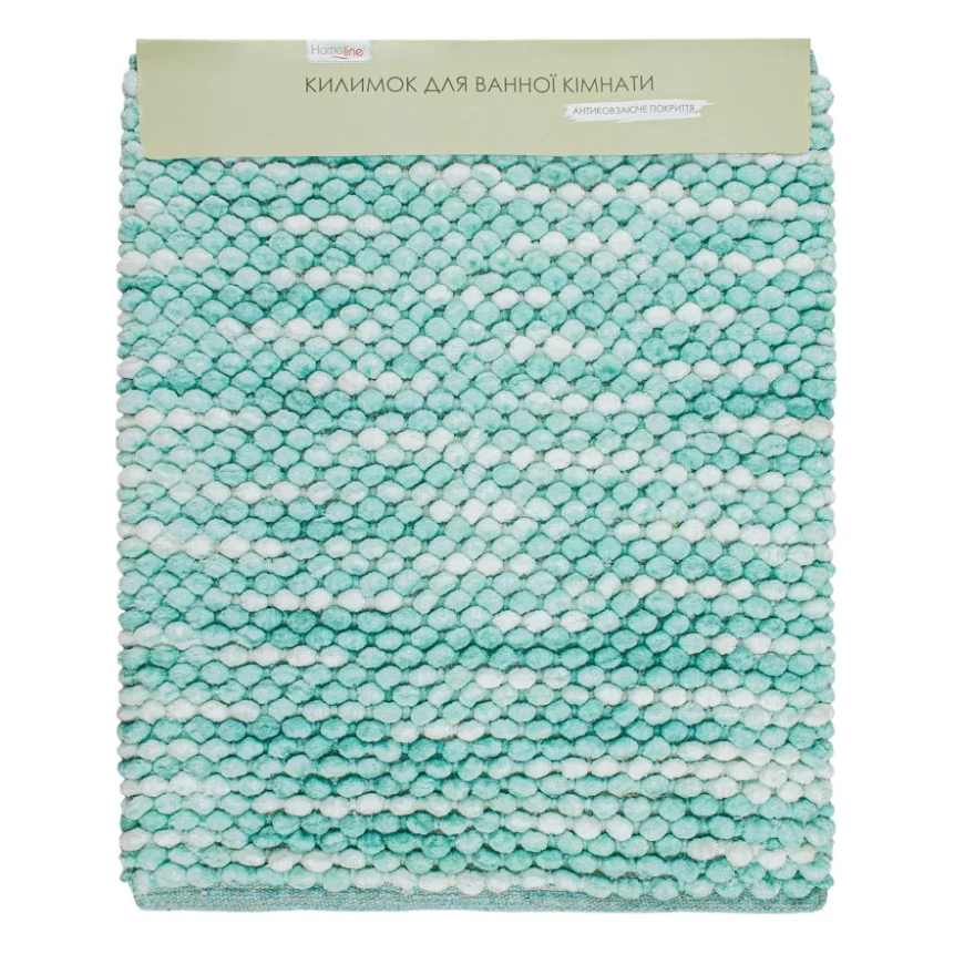 Килимок для ванної Home Line Shady біло-бірюзовий 60х90 см (166436)