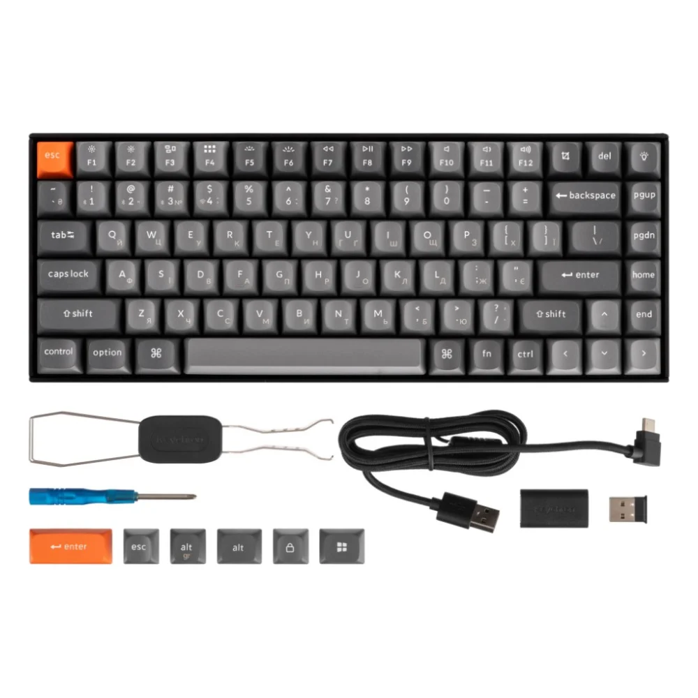 Клавіатура Keychron K2 Max K Super Brown QMK Wireless/Bluetooth/USB-А UA Black (K2M-C3-UA) — фото 3