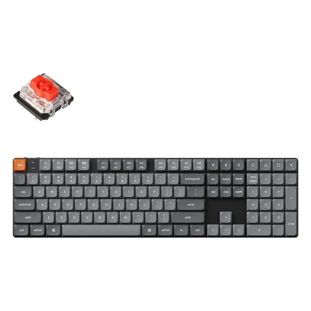 Клавіатура Keychron K5 Max Gateron MX 2.0 Red QMK Wireless/Bluetooth/USB-А UA Black (K5M-H1-UA)