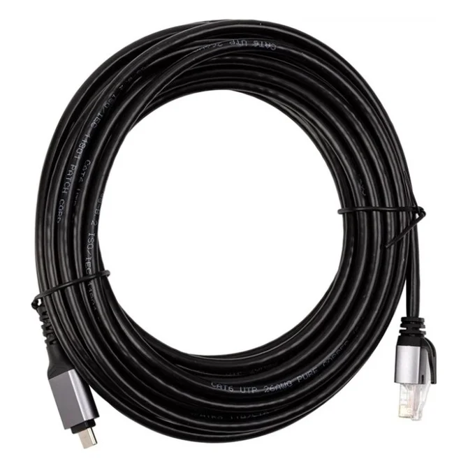 Дата кабель USB-C to RJ45 Ethernet 7.5m PowerPlant (CA914951)