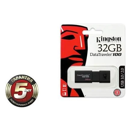 USB флеш накопичувач Kingston 32Gb DataTraveler 100 Generation 3 USB3.0 (DT100G3/32GB) — фото 3