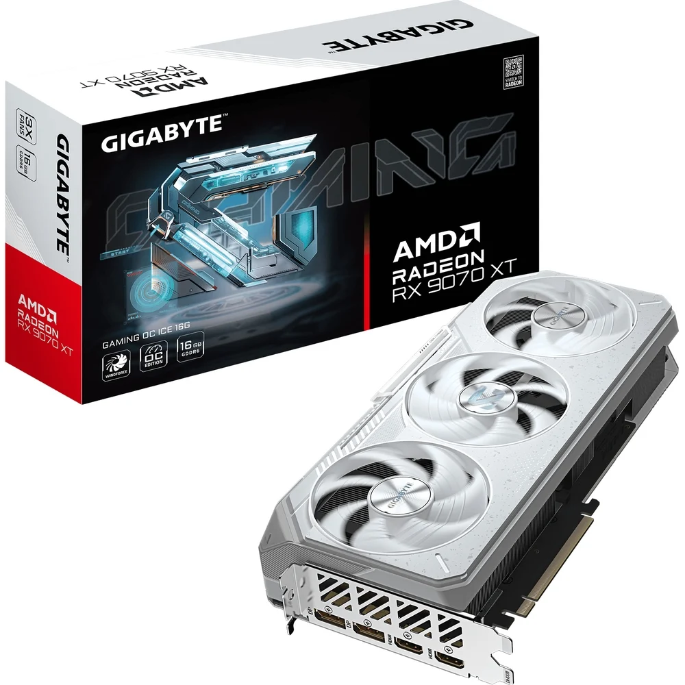 Відеокарта GIGABYTE Radeon RX 9070 XT 16384Mb GAMING OC ICE (GV-R907XGAMINGOCICE-16GD)