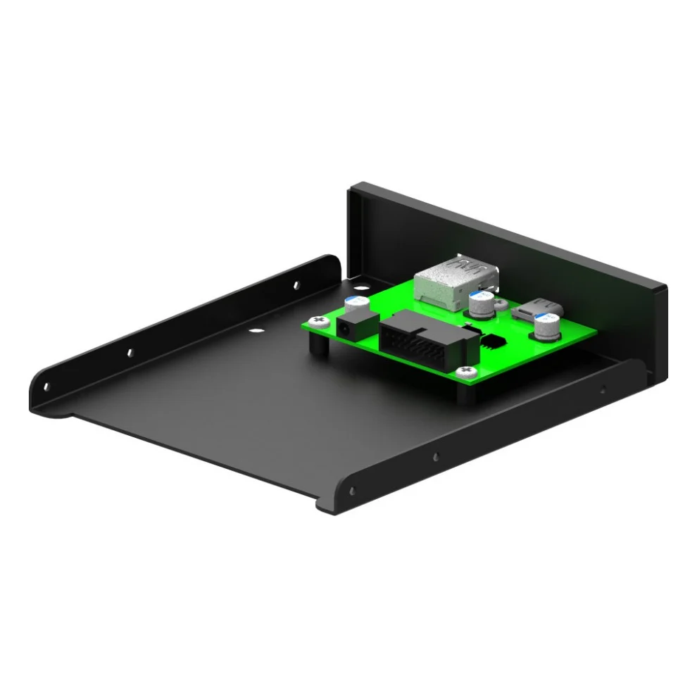Концентратор Gembird 3.5" front panel USB 3.1 + USB-C black (FDI3-U3C-01) — фото 2
