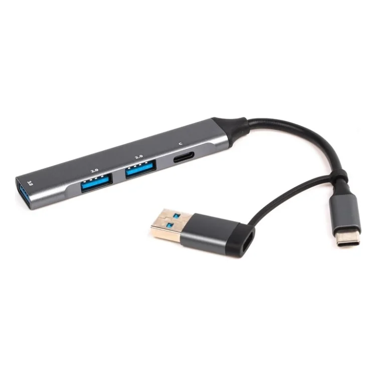Концентратор Maxxter USB-C + USB-A to 1xUSB 3.0 + 2xUSB 2.0 + 1xUSB-C (HU3C-4P1CN-01) — фото 3