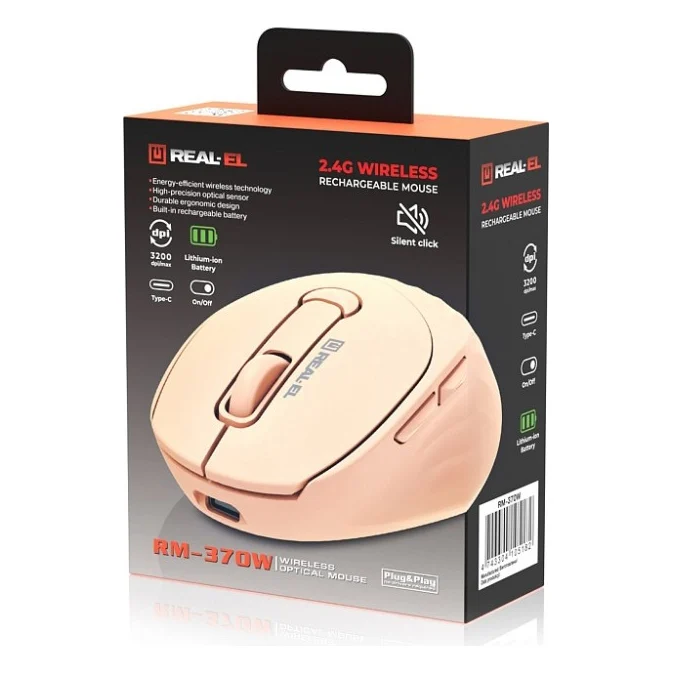 Мишка REAL-EL RM-370W Wireless (EL123200056) — фото 8