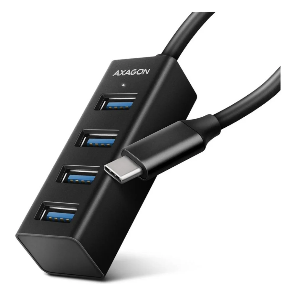 Концентратор AXAGON USB-C to 4xUSB 3.0 0.2m black (HUE-M1C)