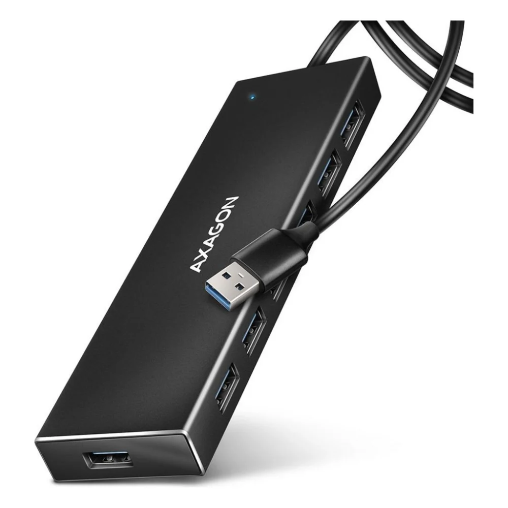 Концентратор AXAGON USB 3.1 to 7xUSB 3.0 black (HUE-F7A)