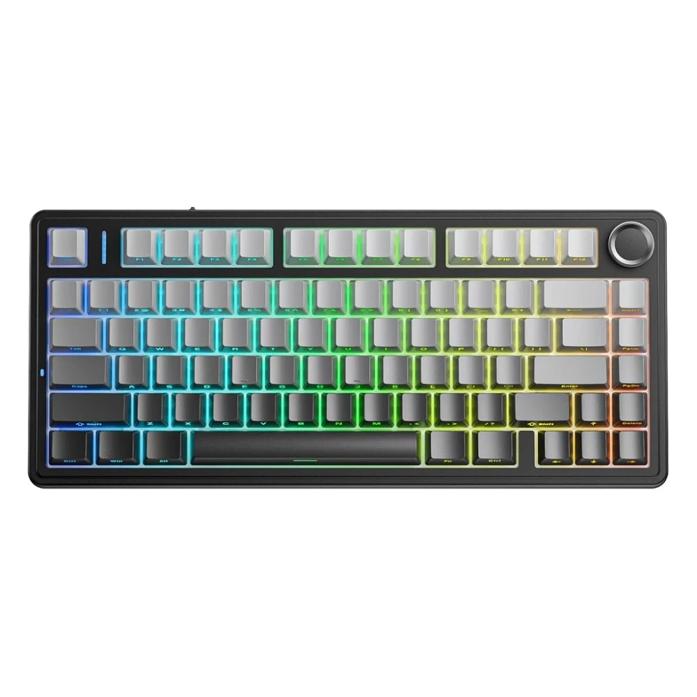 Клавіатура Aula F75 Gasket Reaper Switch Hot-Swap RGB Bluetooth/Wireless/USB UA Black/Grey (6948391209913)