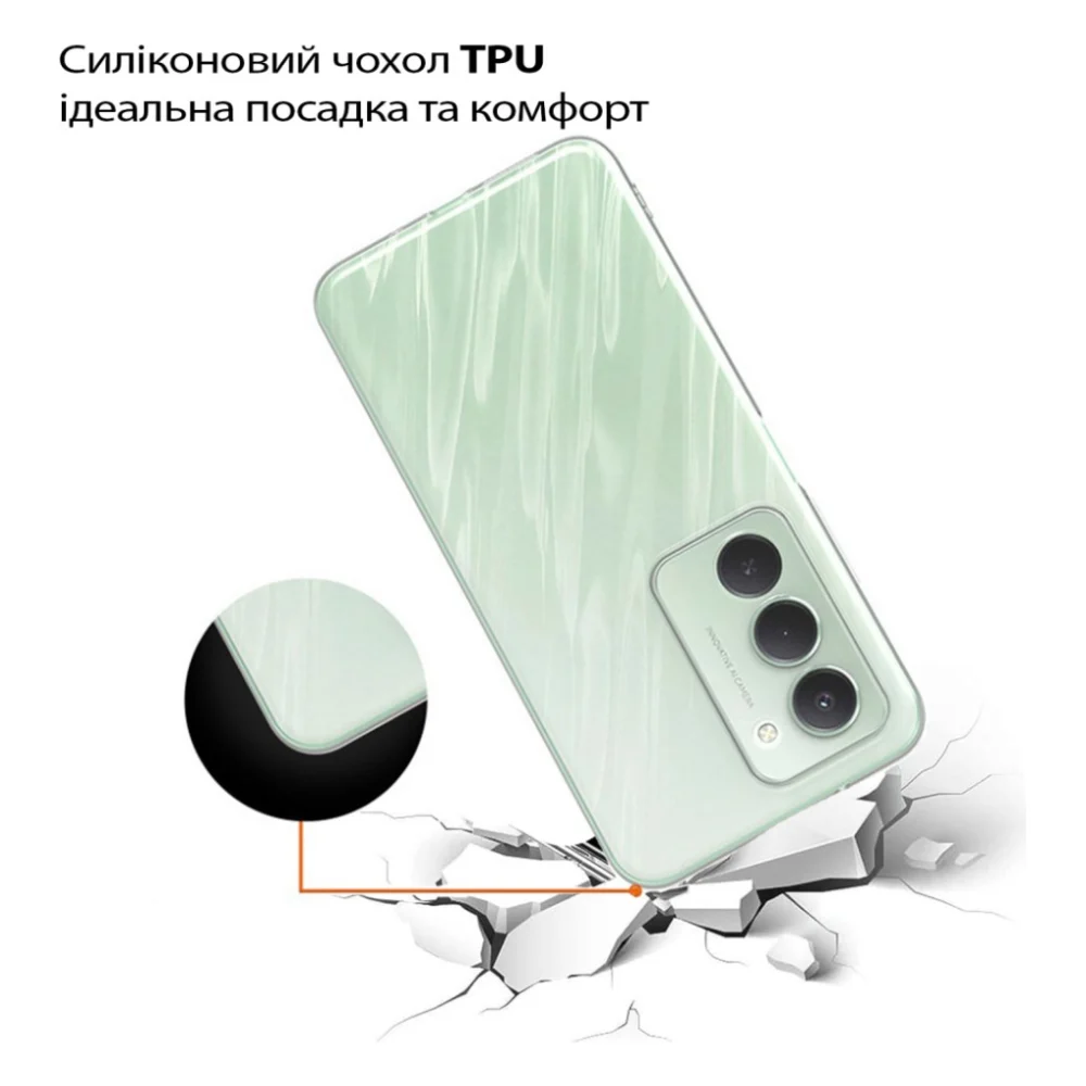 Чохол до мобільного телефона BeCover Silicone Xiaomi Redmi 15 Transparent (713783) — фото 3