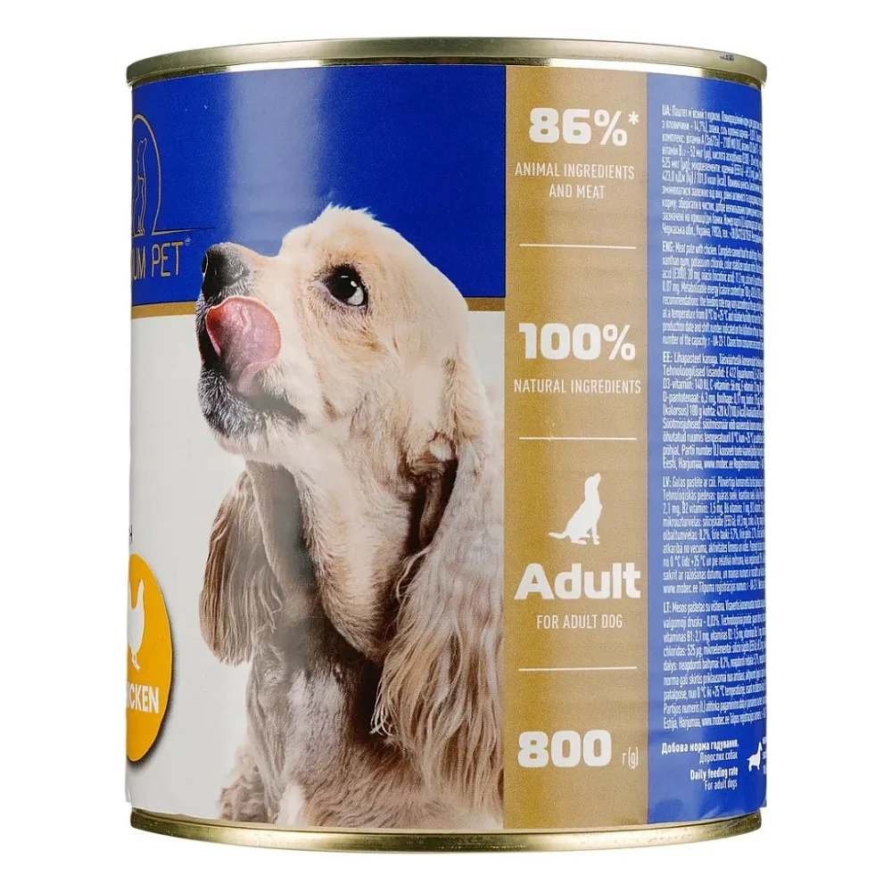 Консерви для собак PREMIUM PET з куркою 800 г (4820255192017)