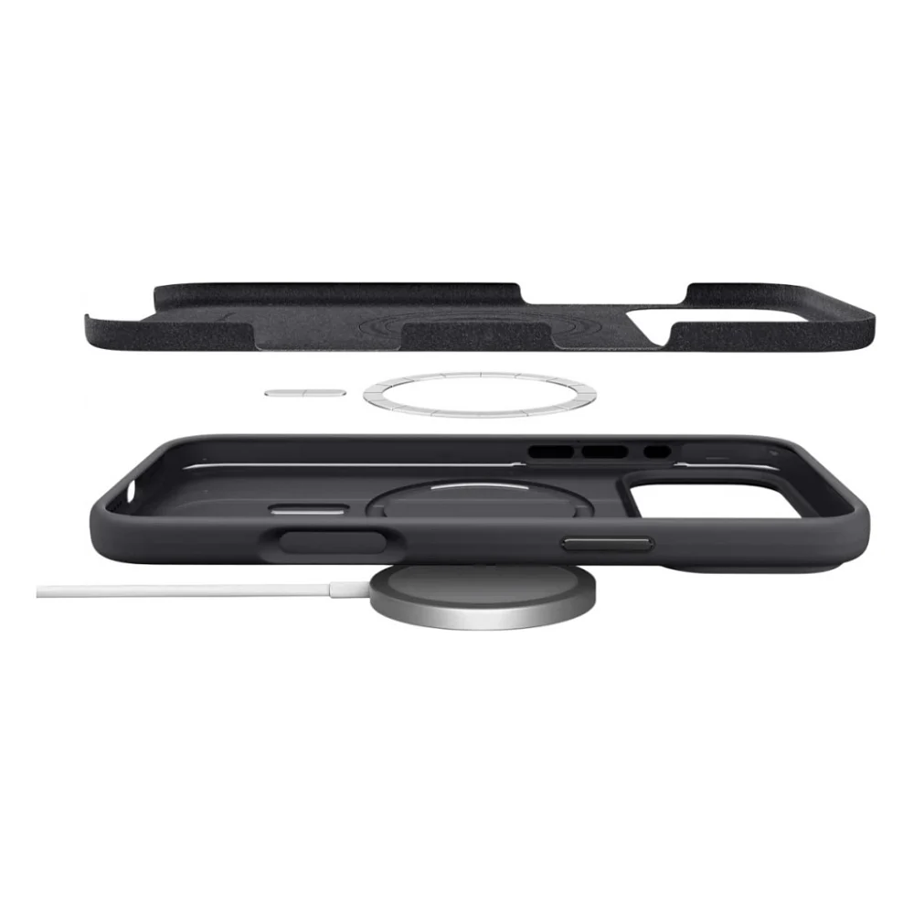 Чохол до мобільного телефона Spigen Silicone Fit MagFit iPhone 17 Pro Max Black (ACS10270) — фото 9
