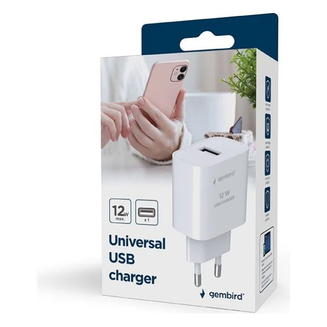 Зарядний пристрій Gembird USB 12W black (TA-UC-1A12-01-BK) — фото 4