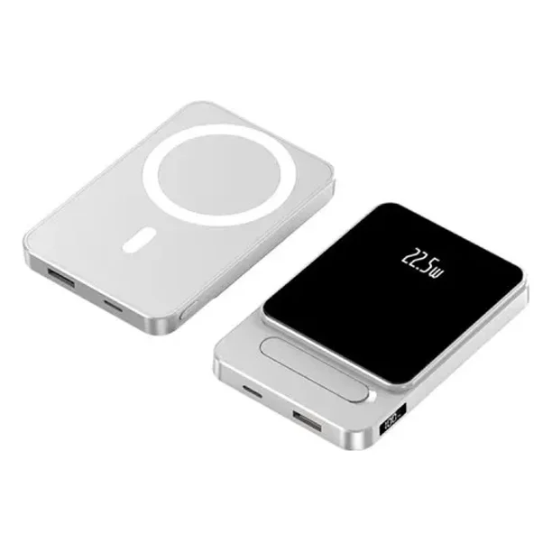 Батарея універсальна A77 5000 mAh 22.5W MagSafe Silver