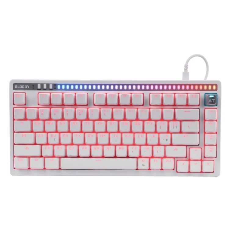 Клавіатура A4Tech Bloody AT75 USB RGB UA White (4711421002776)