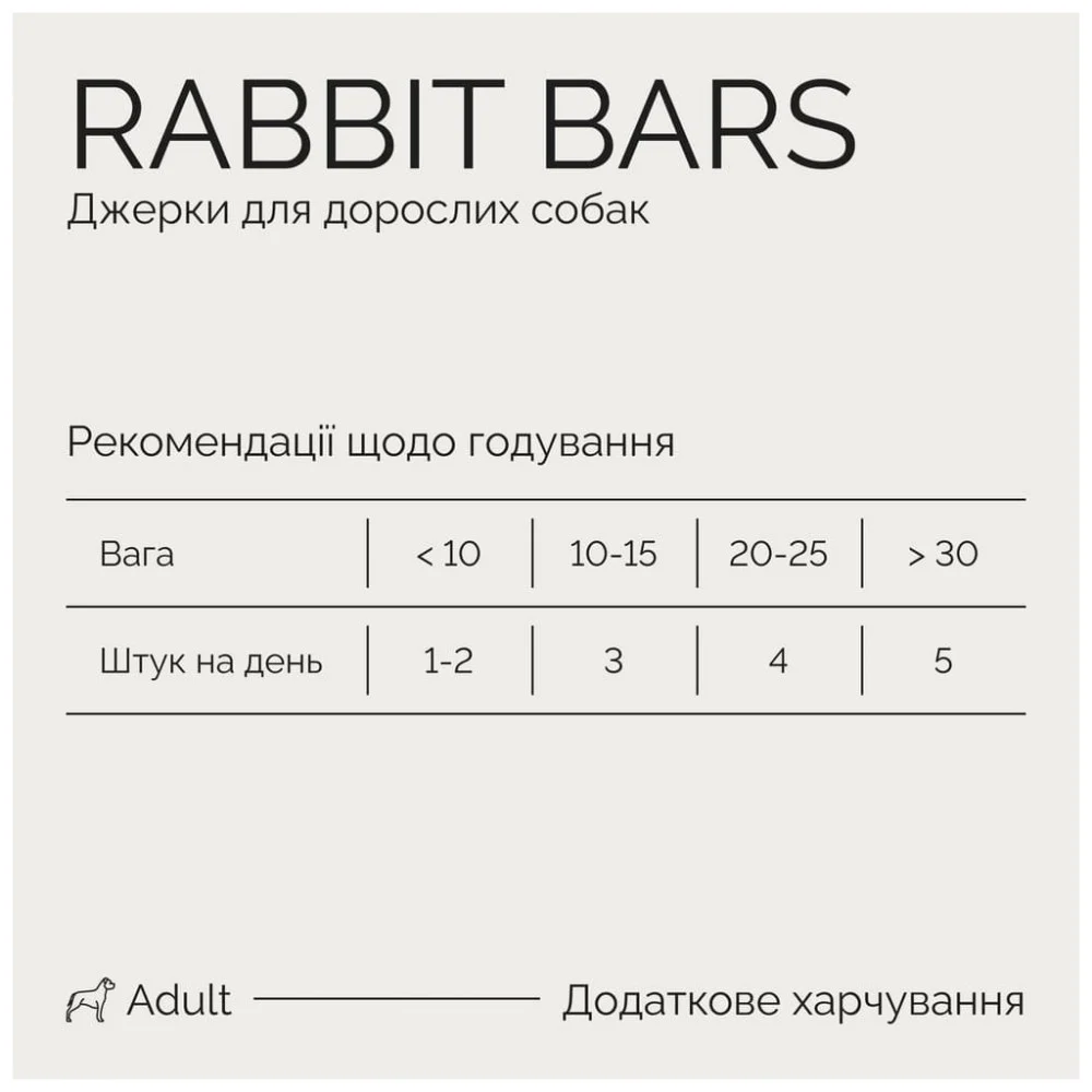 Ласощі для собак Savory Bars With Rabbit 100 г (4820261921113) — фото 4