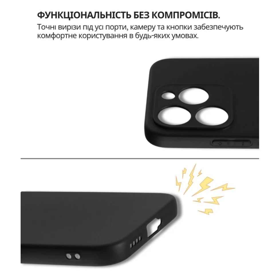 Чохол до мобільного телефона BeCover Silicone Realme 15T Black (714694) — фото 3