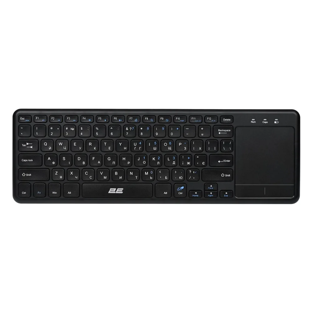 Клавіатура 2E KT100 Touch Wireless UA Black (2E-KT100WB_UA)
