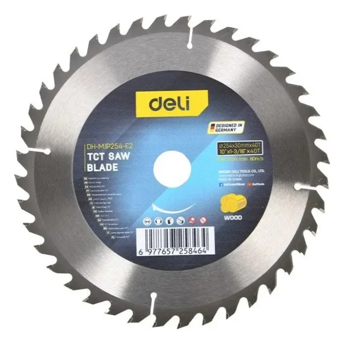 Диск пильний Deli TCT 254 мм x 30 мм (EDH-MJP254-E2)