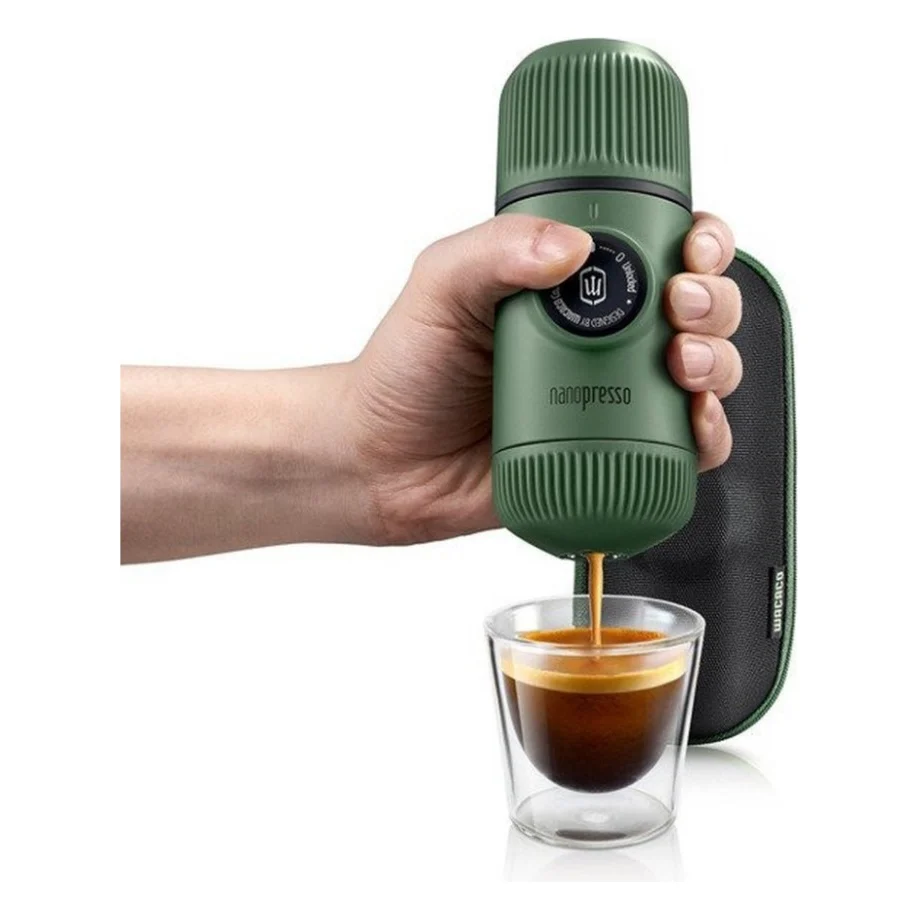 Кавоварка кемпінгова Wacaco Nanopresso з чохлом зелена (WNANOGREEN) — фото 2