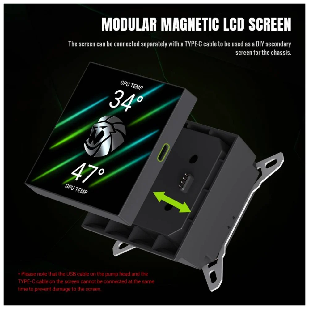 Система рідинного охолодження Gamemax GLACIER 240 LCD BK — фото 11