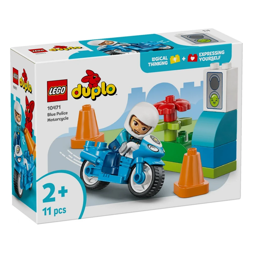 Конструктор LEGO DUPLO Town Синій поліцейський мотоцикл (10471)