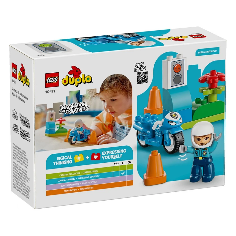 Конструктор LEGO DUPLO Town Синій поліцейський мотоцикл (10471) — фото 6