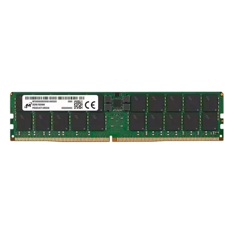 Модуль пам'яті для сервера Micron DDR5 RDIMM 64GB 2Rx4 6400 CL52 (16Gbit) (Single Pack) (MTC40F2046S1RC64BR)
