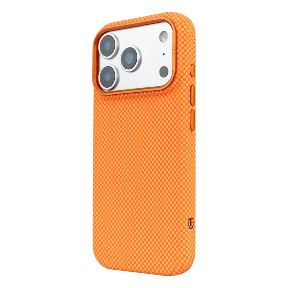 Чохол до мобільного телефона Armorstandart LikeCarbon2 MagCase Apple iPhone 17 Pro Kevlar Orange (ARM88556) — фото 5
