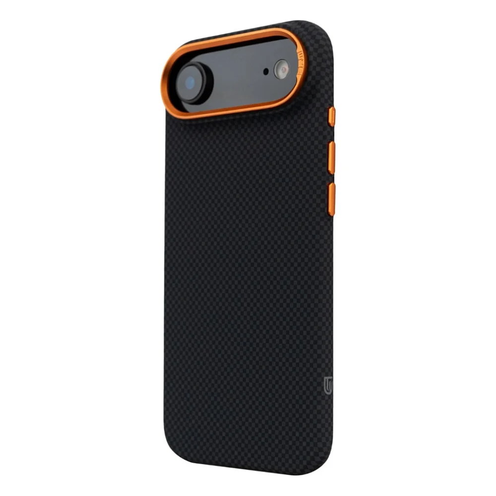 Чохол до мобільного телефона Armorstandart LikeCarbon2 SE MagCase Apple iPhone 17 Air Kevlar Black Orange (ARM89166) — фото 5