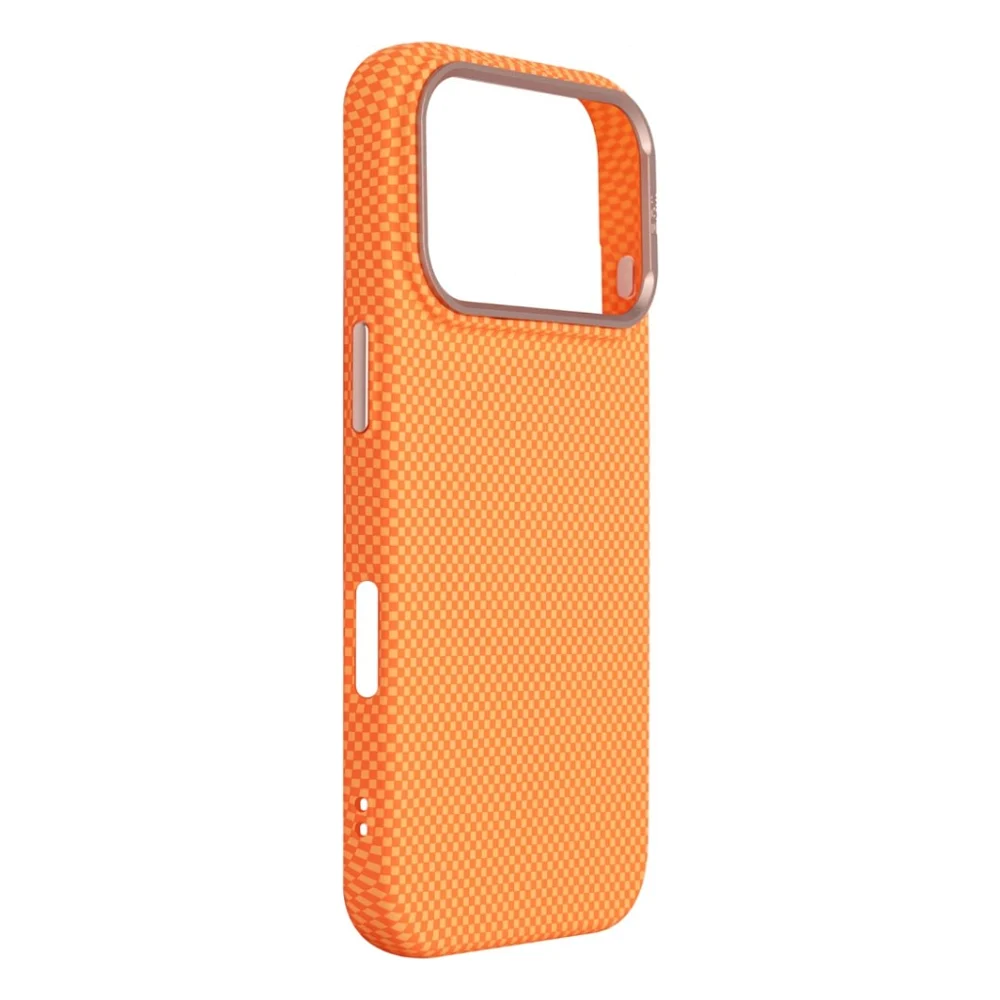 Чохол до мобільного телефона Armorstandart LikeCarbon2 SE MagCase Apple iPhone 17 Pro Kevlar Orange Rose Gold (ARM89168) — фото 3