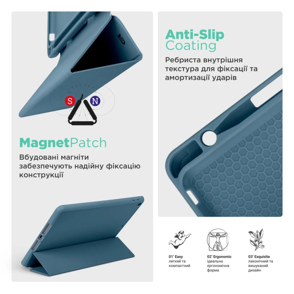Чохол до планшета Armorstandart Smart Fold Pen Samsung Galaxy Tab A11 Lavender Grey (ARM89303) — фото 7