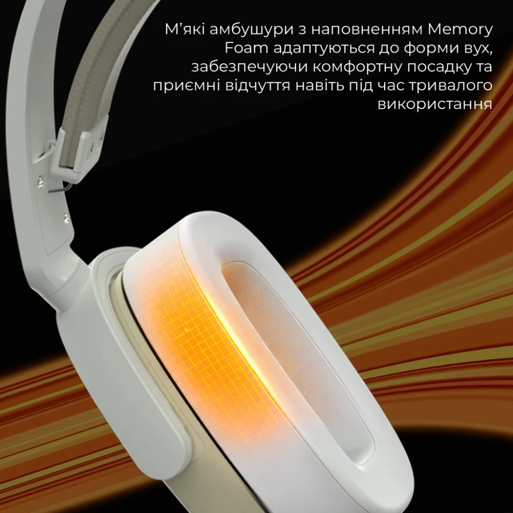 Навушники Ajazz AHM09 MAX 3-Mode Gray/White (AHM09-MAX-GW) — фото 12