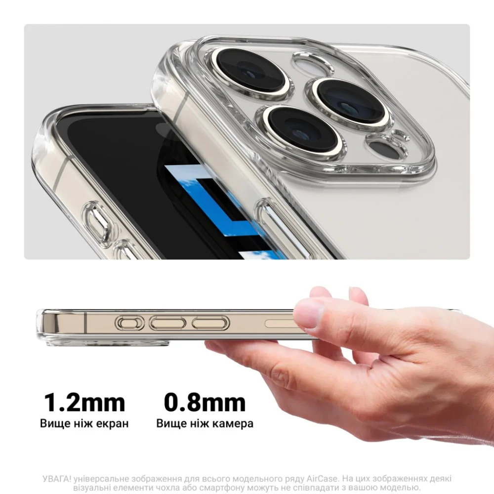 Чохол до мобільного телефона Armorstandart Air Samsung S26 Plus 5G Camera cover Clear (ARM89441) — фото 3