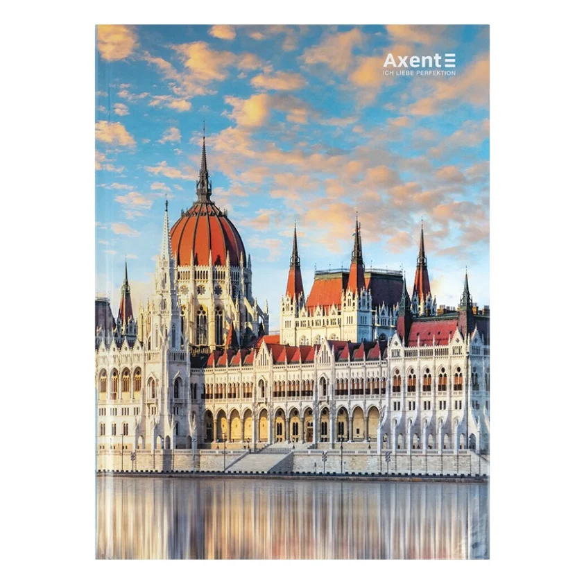 Книга записна Axent A4 City, Budapest, 96 аркушів клітинка (8425-8-A)