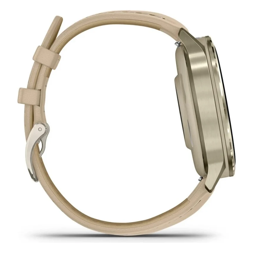 Смарт-годинник Garmin Venu 4 (41mm), Beige w/ Lunar Gold + Leather, GPS смарт-годинник (010-03013-03) — фото 4