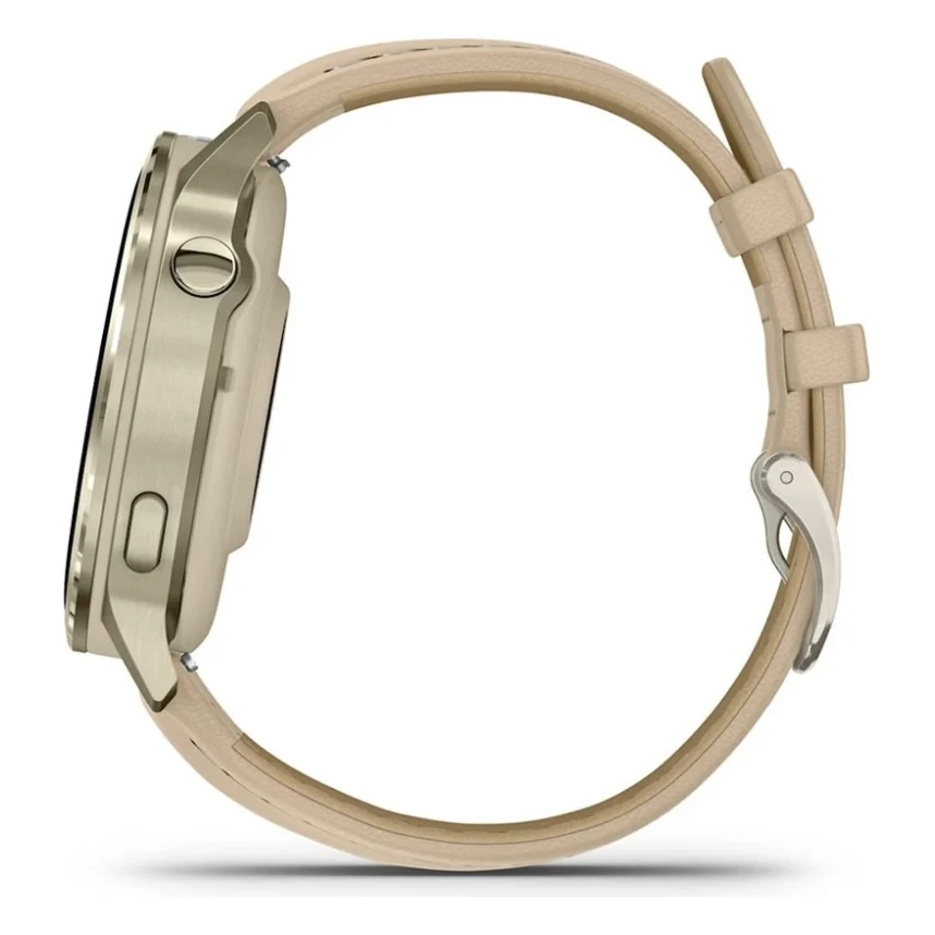 Смарт-годинник Garmin Venu 4 (41mm), Beige w/ Lunar Gold + Leather, GPS смарт-годинник (010-03013-03) — фото 5
