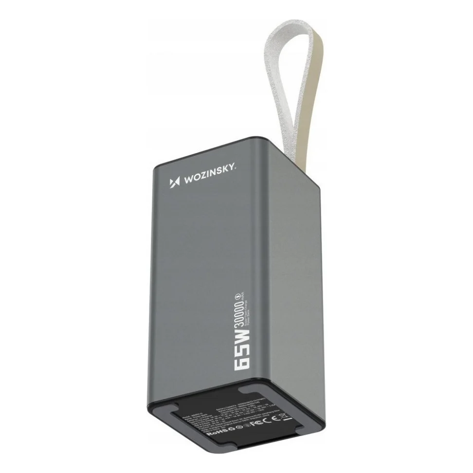 Батарея універсальна Wozinsky 30000mAh, K65+ 65W 30000mAh 2*USB-C, USB-A (5907769364457) — фото 5