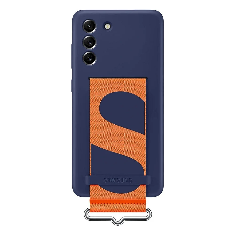 Чохол до мобільного телефона Samsung Silicone Cover with Strap для Samsung Galaxy S21 FE SM-G990 Navy (EF-GG990TNEG)