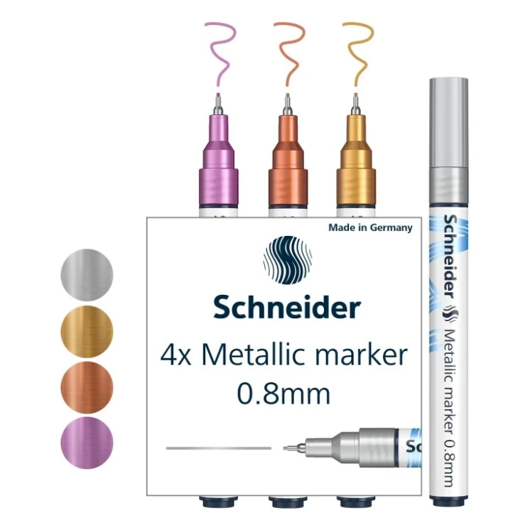 Набір маркерів Schneider металік Paint-It 0,8 мм 4 шт (ML01011501) — фото 4