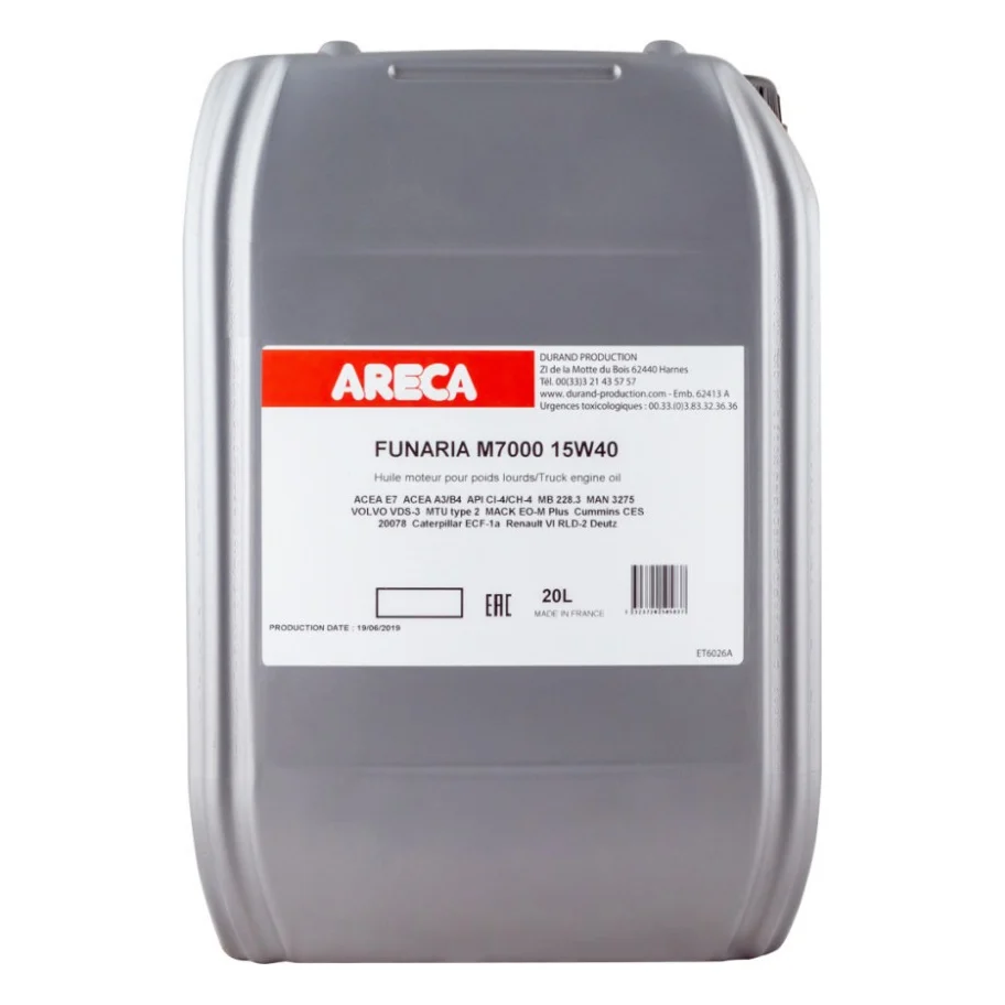 Моторна олива Areca FUNARIA M7000 15W-40 D 20л (50583)