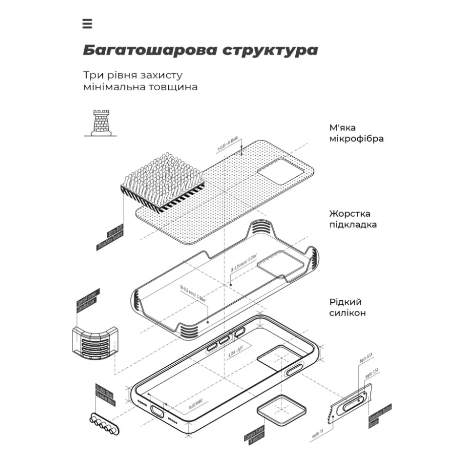 Чохол до мобільного телефона Armorstandart ICON Xiaomi Redmi Note 15 Pro Plus 5G / Poco M8 Pro 5G Camera cover Winter Blue (ARM89824) — фото 6