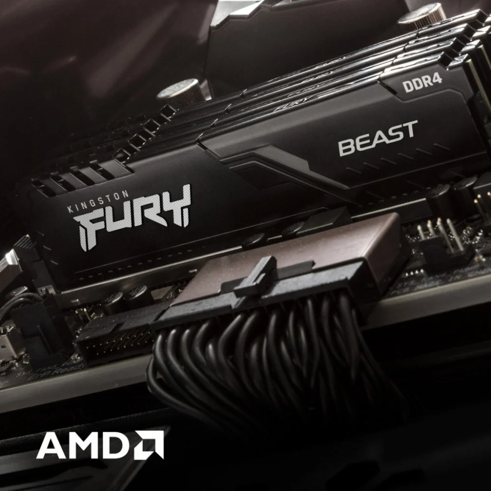 Модуль пам'яті для комп'ютера DDR4 32GB (2x16GB) 3200 MHz Fury Beast Black Kingston Fury (ex.HyperX) (KF432C16BB1K2/32) OEM — фото 9