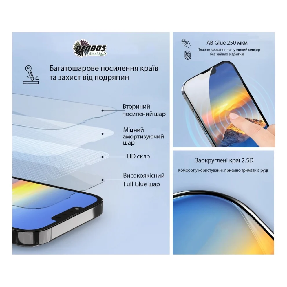 Скло захисне Dengos Full Glue Xiaomi Redmi Note 15 5G Black (TGFG-426) — фото 4