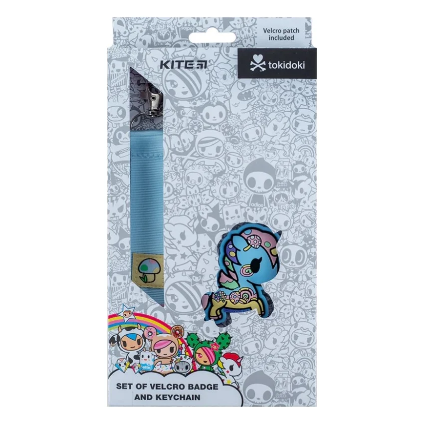 Бейдж Kite набір на липучці та підвіска tokidoki (TK24-3010-2)