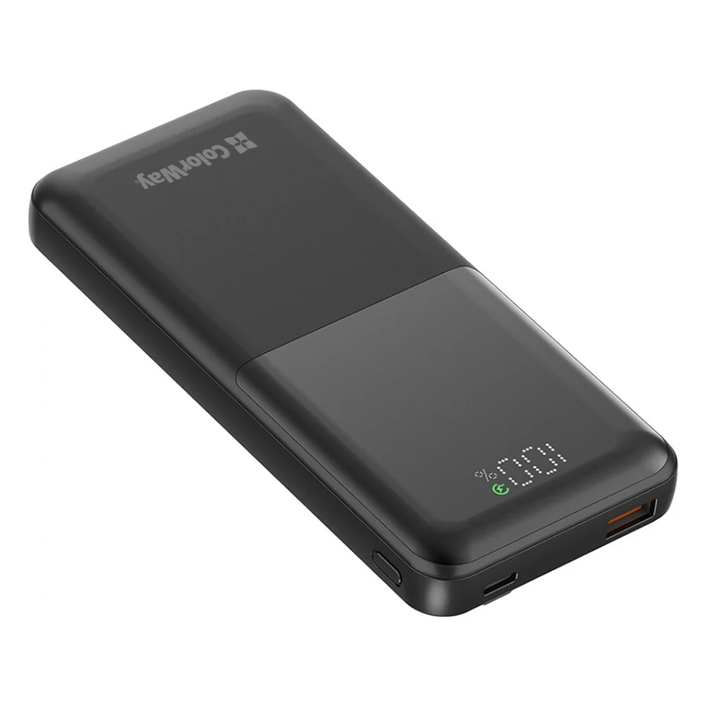 Батарея універсальна ColorWay 10 000 mAh PD/22.5W, QC/3.0, LCD, Black (CW-PB100LPB3BK-PDD) — фото 4