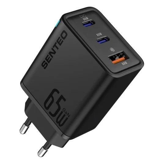 Зарядний пристрій Senteo Z-14 USB+2USB-C 3A PD 65W GaN Black