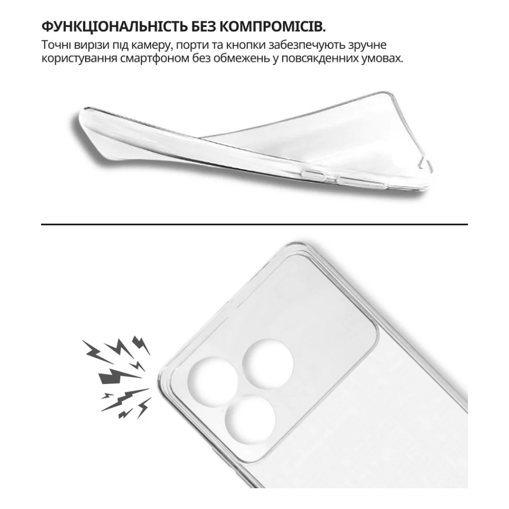 Чохол до мобільного телефона BeCover silicone ZTE Blade A36 / Nubia A36 Transparent (714908) — фото 6
