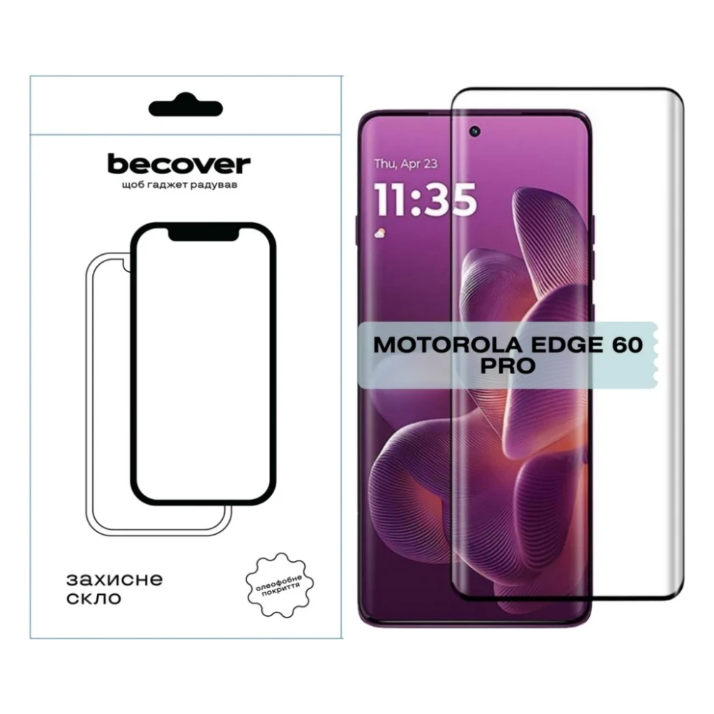 Скло захисне BeCover EDGE Motorola Edge 60 Pro Black (714771)